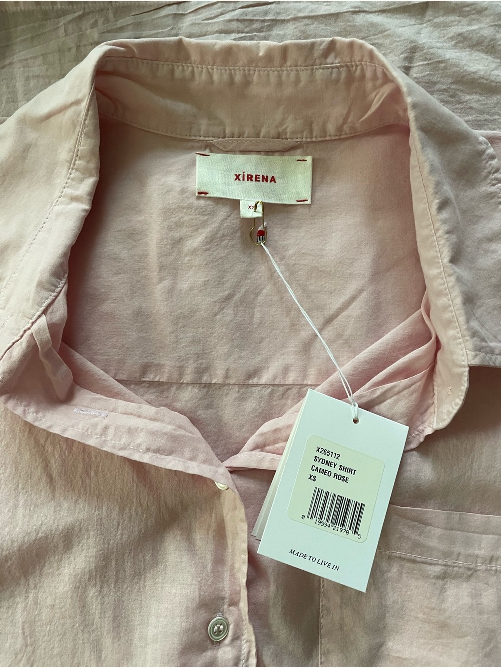 XIRENA Sydney Shirt in Cameo Rose, XS, NWT - Picture 2 of 4